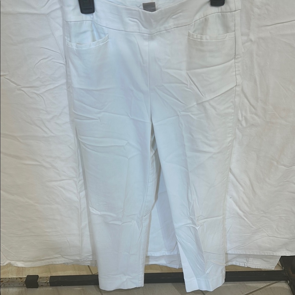 White Straight-Leg Pants